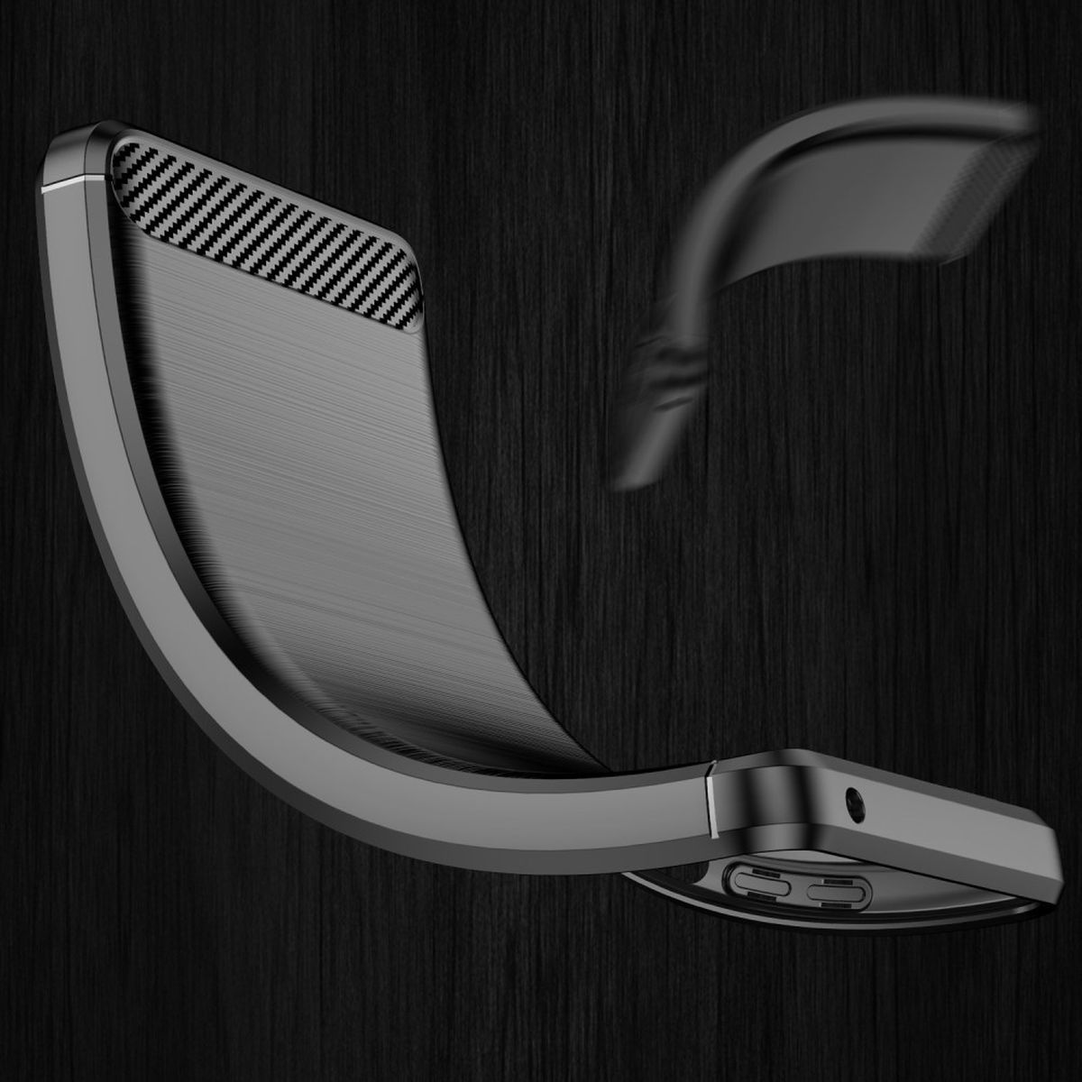 Hülle für Xiaomi Redmi 10C Handyhülle Silikon Case Cover Bumper Carbonfarben