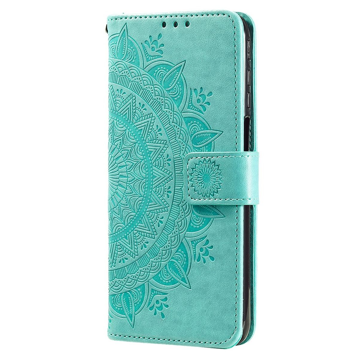 Hülle für Xiaomi Redmi Note 11/11S 4G/Poco M4 Pro Handy Flip Case Mandala Grün
