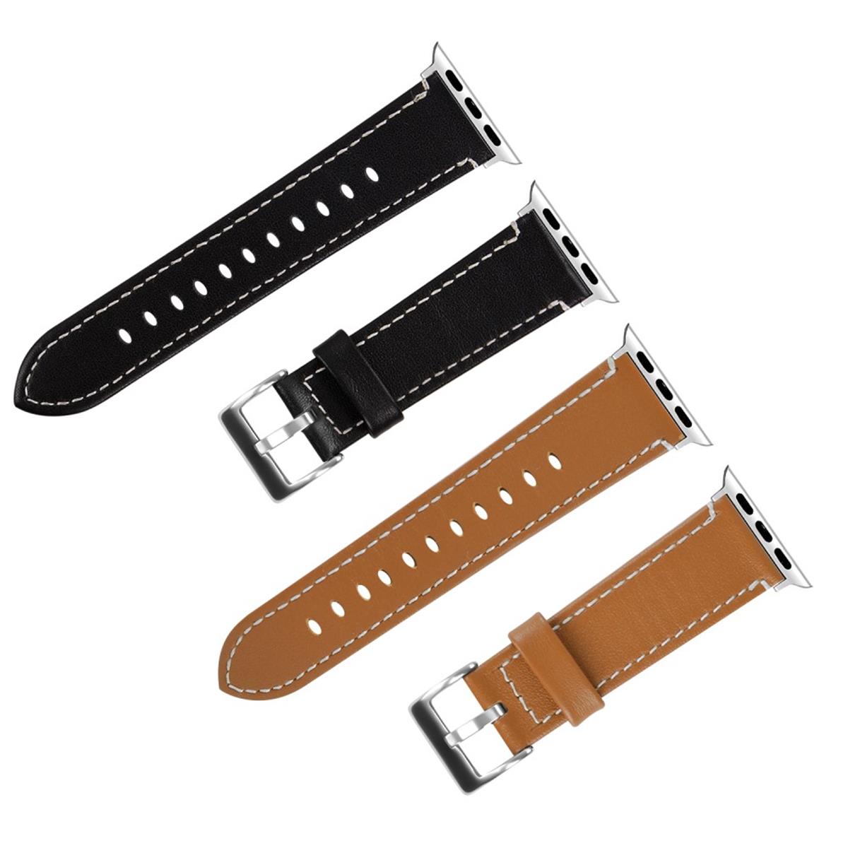 Leder Armband für Apple Watch 49/45/44/42mm Retro Series Ultra/8/7/6/SE/5 Braun
