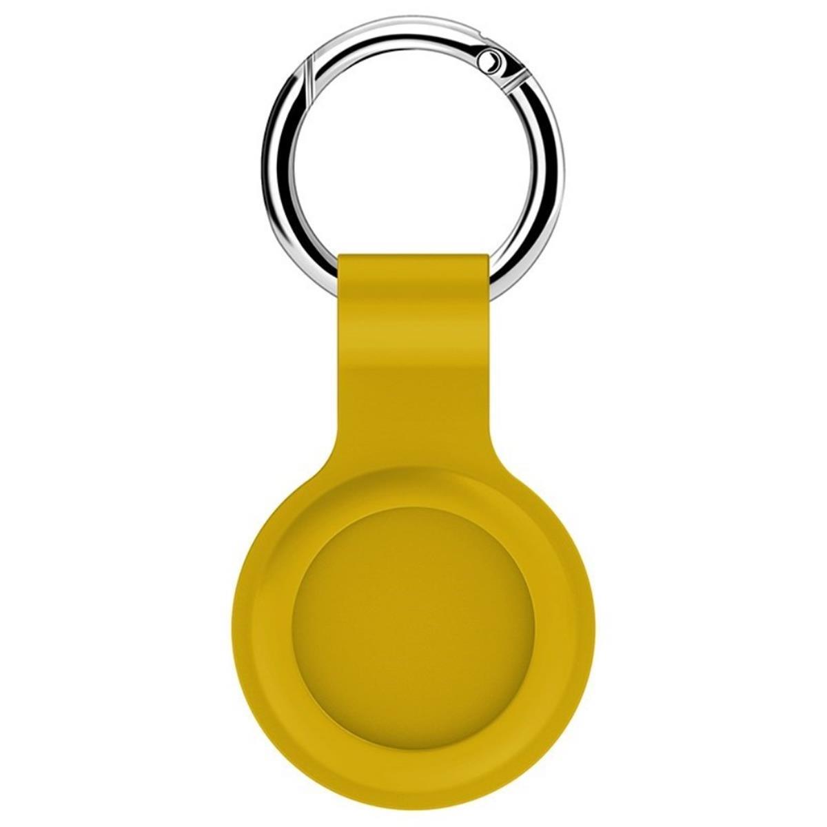 Schlüsselanhänger für Apple AirTags 2021 - Air Tag Cover - Airtag Hülle Gelb