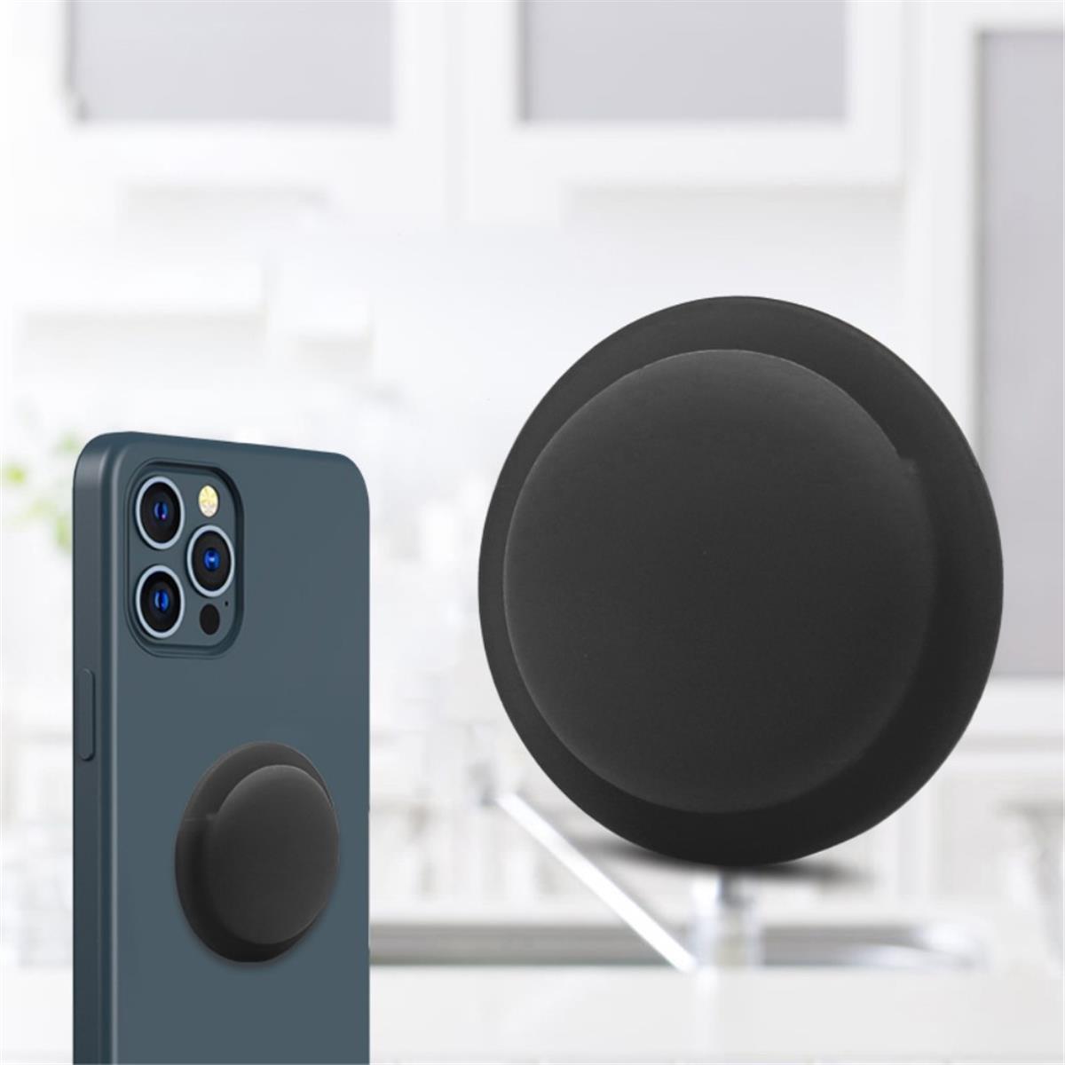 Silikonhülle für Apple AirTags 2021 - Hülle selbstklebend - Cover Case Schwarz