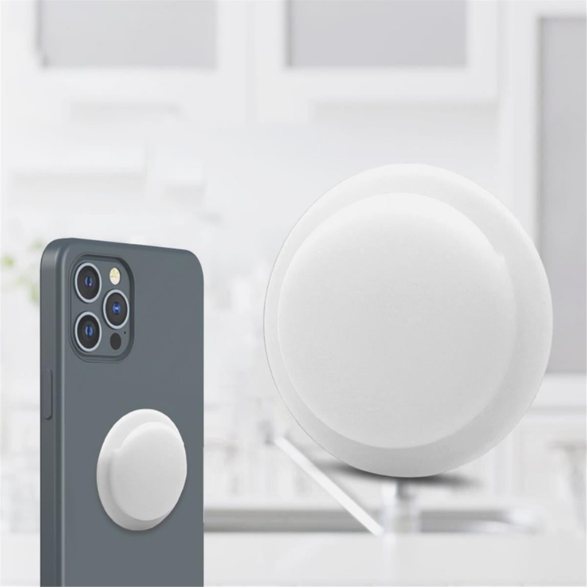 Silikonhülle für Apple AirTags 2021 - Hülle selbstklebend - Cover Case Weiß