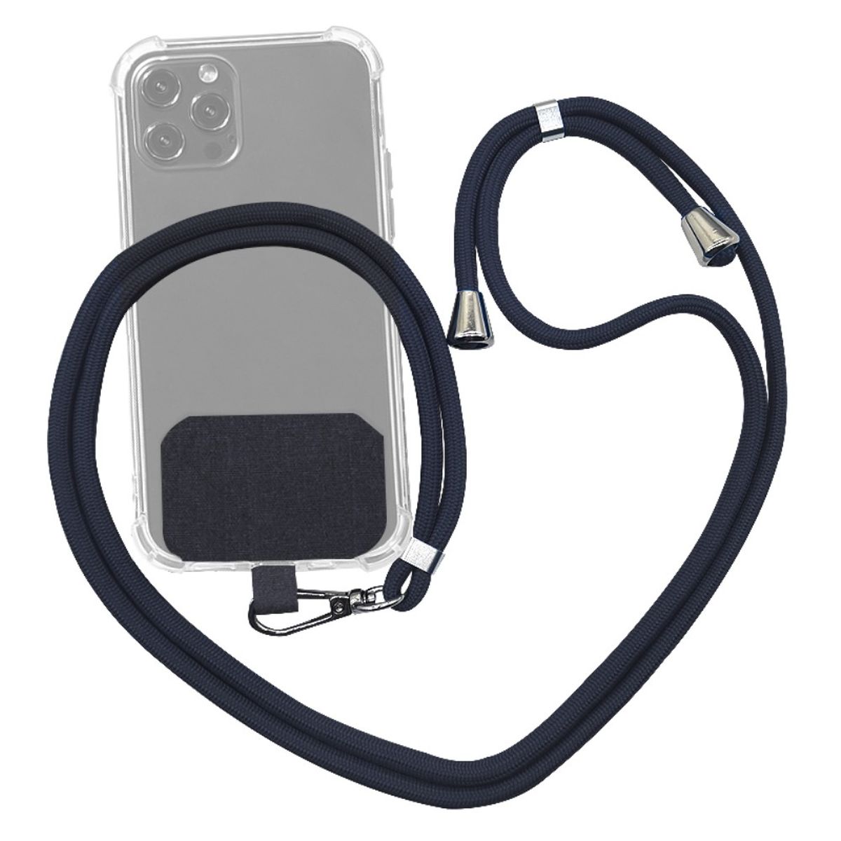 Universal Handykette - Handy Kette zum Umhängen - Smartphone Strap Dunkelgrau