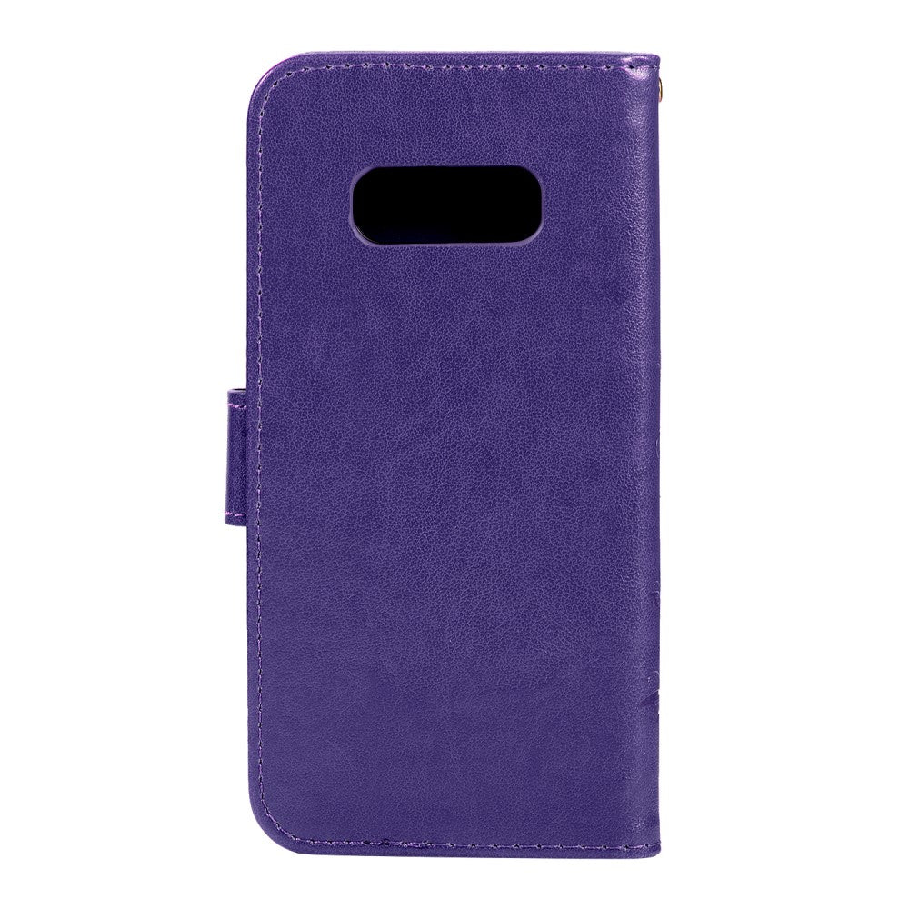 Hülle für Samsung Galaxy S10e Handyhülle Flip Case Schmetterling Lila