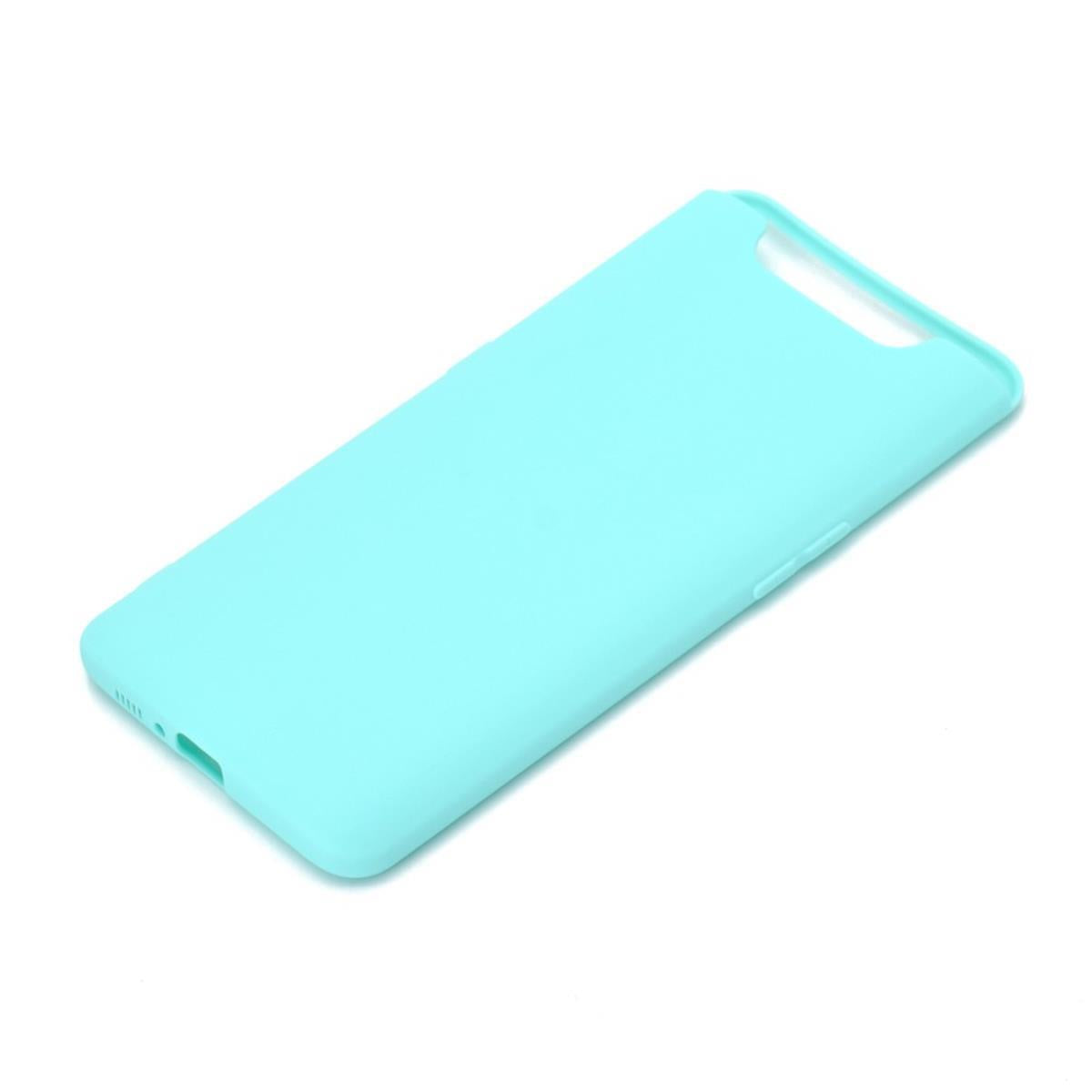 Hülle für Samsung Galaxy A80 Handyhülle Silikon Cover Schutzhülle Tasche Case matt Grün