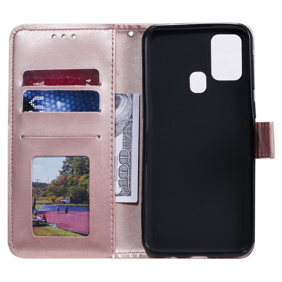 Hülle für Samsung Galaxy M21/M30s Handyhülle Flip Case Cover Mandala Rosegold