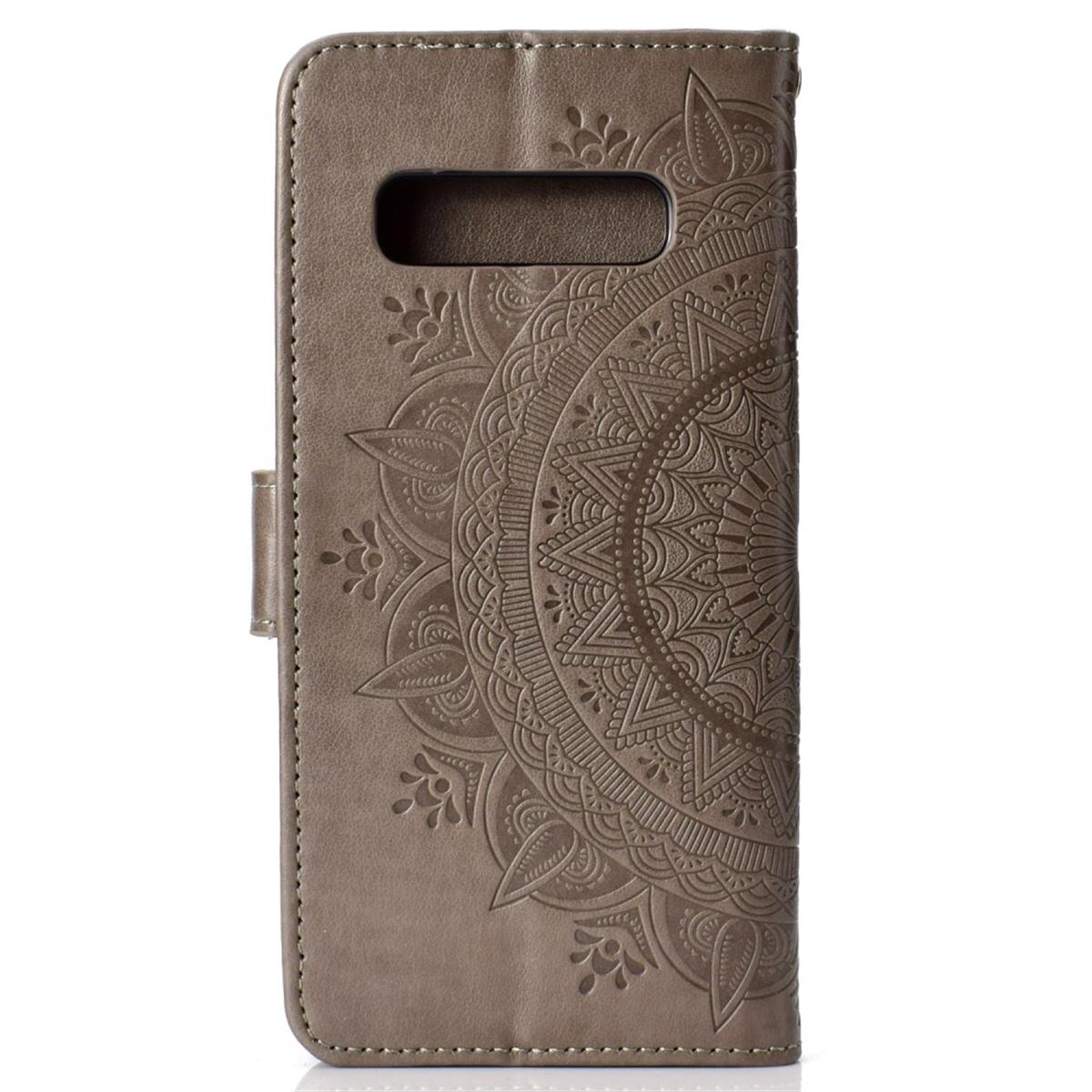Hülle für Samsung Galaxy Note 8 Handy Tasche Flip Case Cover Etui Mandala Grau