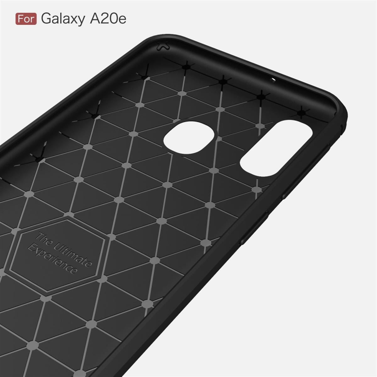 Hülle für Samsung Galaxy A20e Handyhülle Schutzhülle Silikon Case Carbon farben