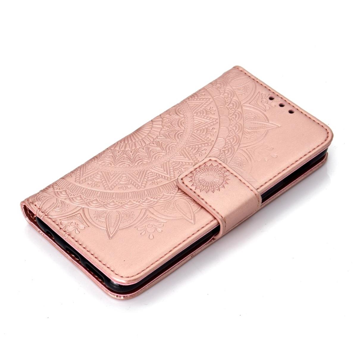Hülle für Samsung Galaxy S10e Handyhülle Flip Case Schutzhülle Mandala Rosegold