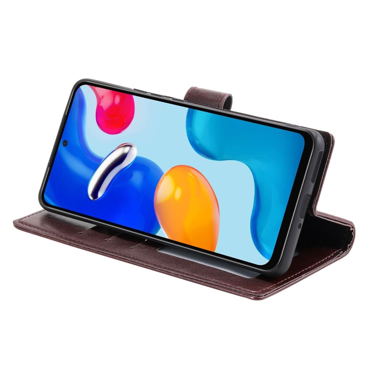 Hülle für Xiaomi Redmi Note 11/11S 4G/Poco M4 Pro Handy Flip Cover Mandala Braun