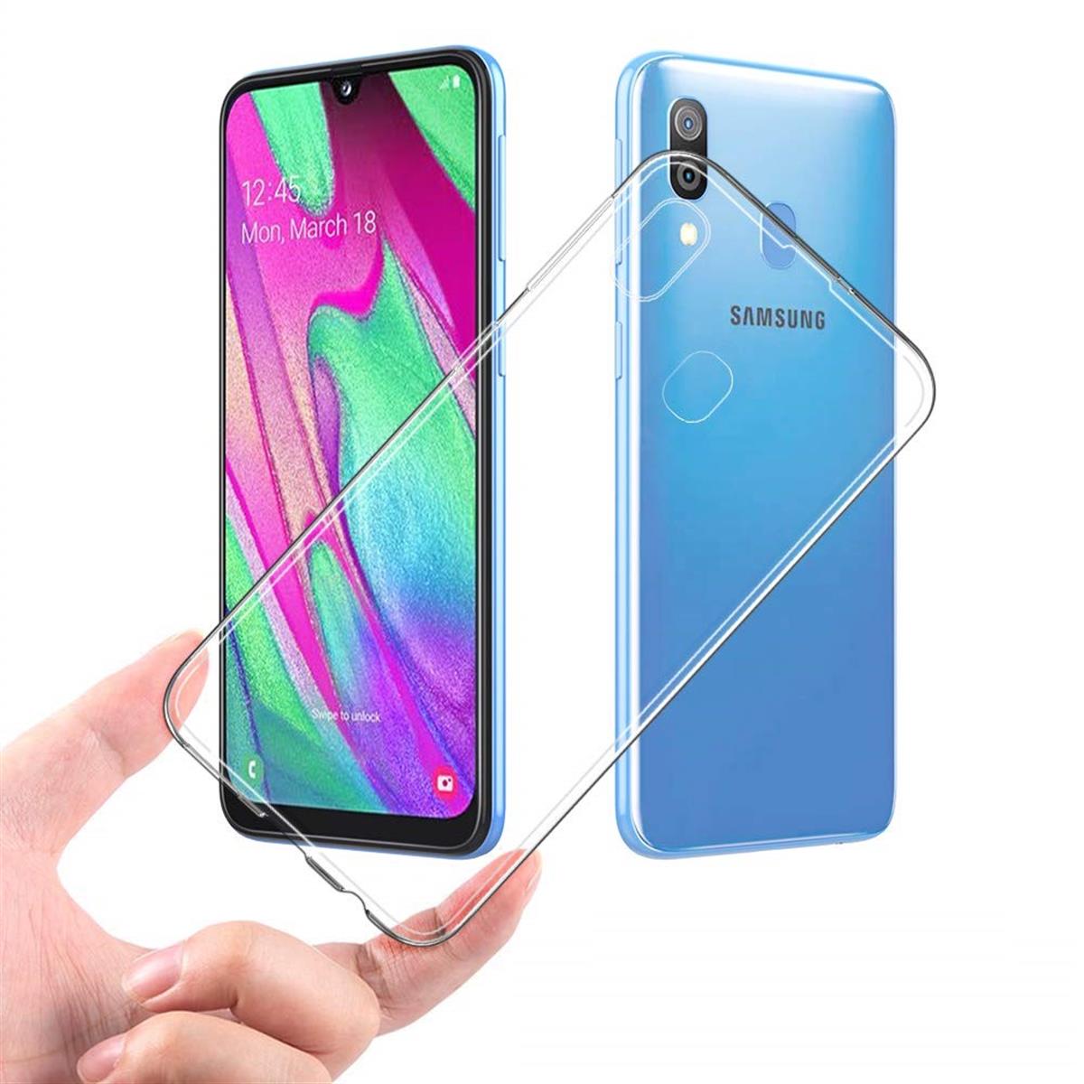 Hülle für Samsung Galaxy A40 Handyhülle Silikon Case Schutzhülle Cover klar