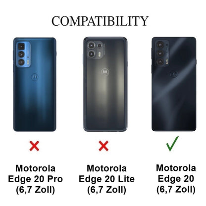 Hülle für Motorola Edge 20 Handyhülle Hybrid Silikon Case Bumper Cover Klar