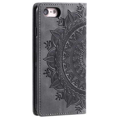 Hülle für Apple iPhone 16e Handyhülle Flip Case Cover Tasche Mandala Etui Grau