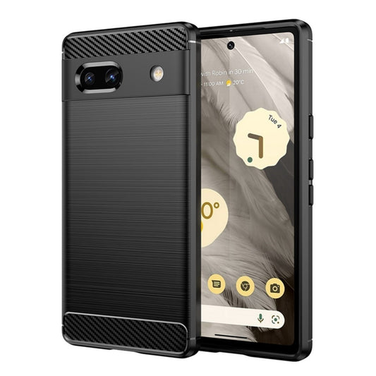 Hülle für Google Pixel 7a Handyhülle Silikon Case Bumper Cover Etui Carbonfarben