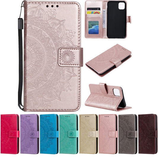 Hülle für Apple iPhone 13 Mini Handyhülle Flip Case Cover Tasche Mandala