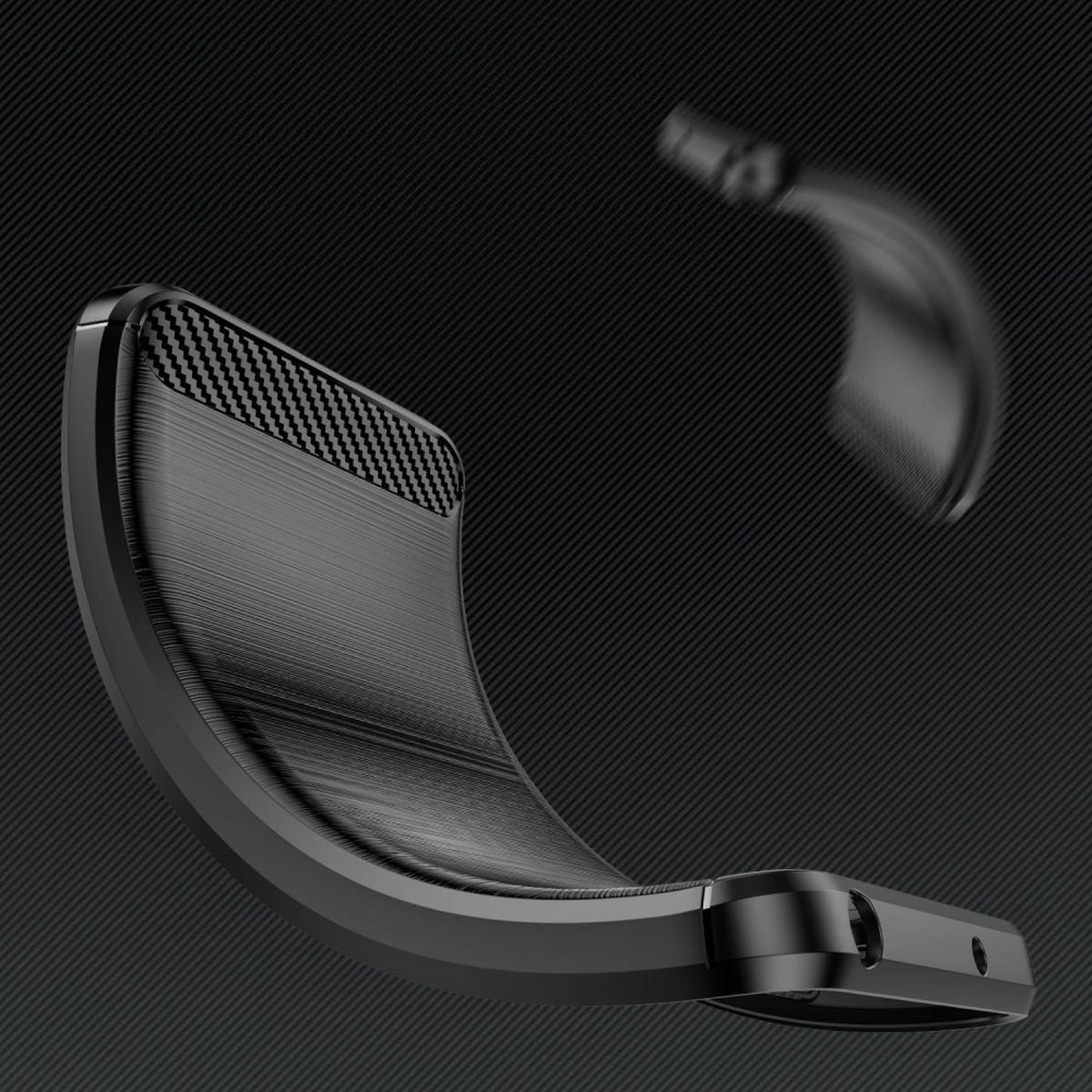 Hülle für OnePlus Nord 2T 5G Handyhülle Silikon Case Cover Bumper Carbonfarben