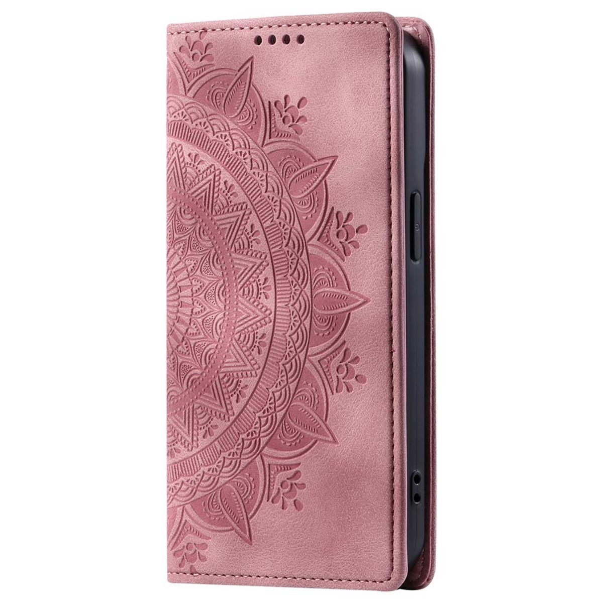 Hülle für Samsung Galaxy S24 FE Handyhülle Flip Case Cover Tasche Mandala Rose