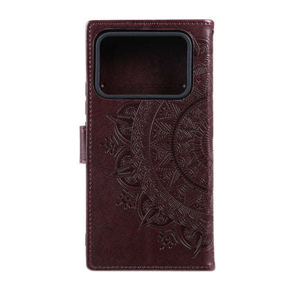 Hülle für Xiaomi Mi 11 Ultra Handy Tasche Flip Case Cover Etui Mandala Braun