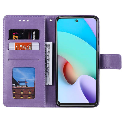 Hülle für Xiaomi Redmi 10/10 Prime Handy Tasche Flip Case Cover Mandala Lila