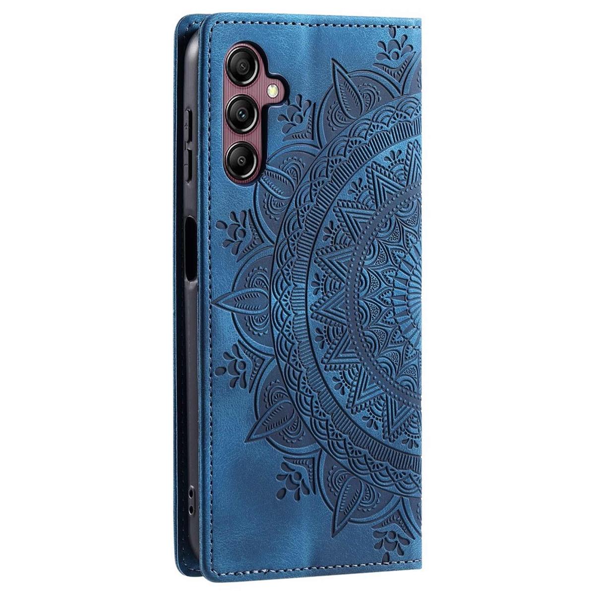 Hülle für Samsung Galaxy S24 FE Handyhülle Flip Case Cover Tasche Mandala Blau