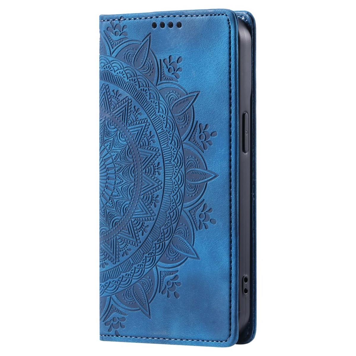 Hülle für Samsung Galaxy S24 FE Handyhülle Flip Case Cover Tasche Mandala Blau