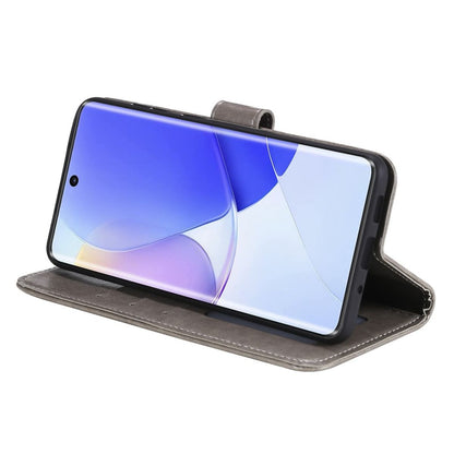 Hülle für Huawei Nova 9 / Honor 50 Handyhülle Flip Case Cover Etui Mandala Grau