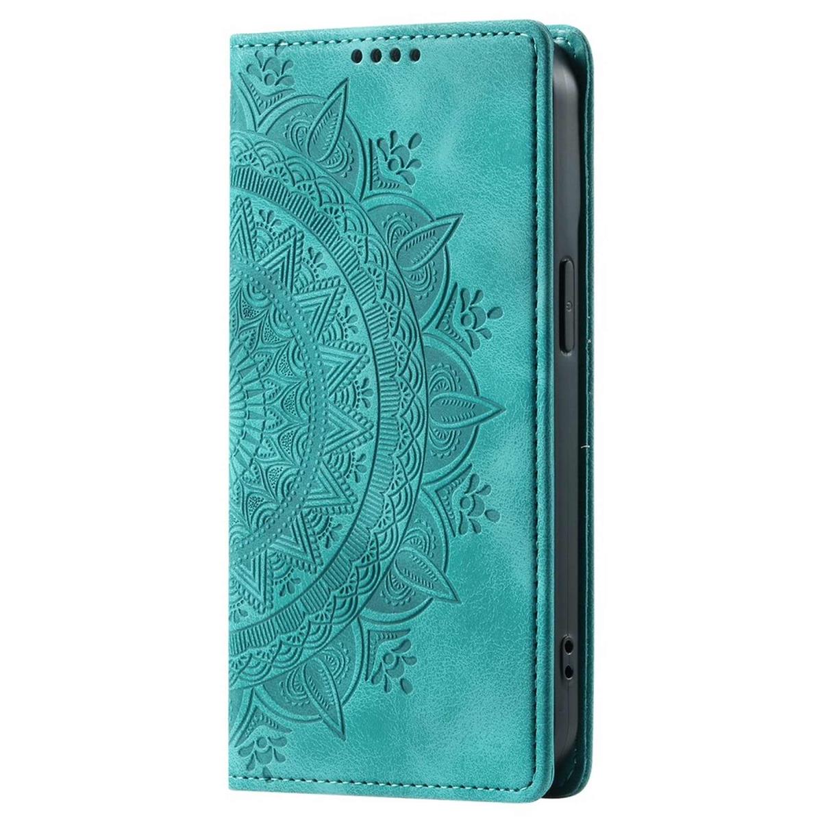 Hülle für Samsung Galaxy S24 FE Handyhülle Flip Case Cover Tasche Mandala Grün