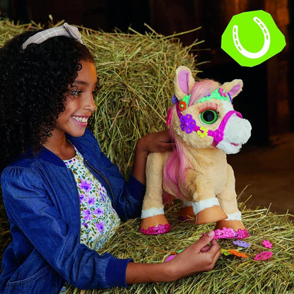 FurReal Hasbro Cinnamon, Mein stylisches Pony, 80+ Geräusche, Reaktionen, 26 Accessoires, (35 cm)