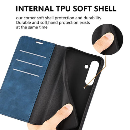 Hülle für Samsung Galaxy S24 FE Handyhülle Flip Case Cover Schutz Tasche Blau