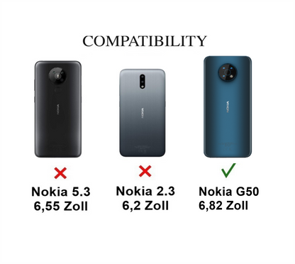 Hülle für Nokia G50 Handyhülle Silikon Case Handy Cover Bumper Carbonfarben