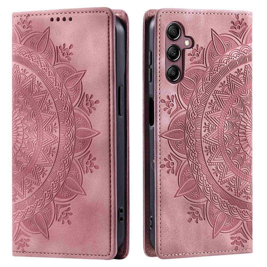 Hülle für Samsung Galaxy S25+ Handyhülle Flip Case Cover Tasche Etui Mandala Rose