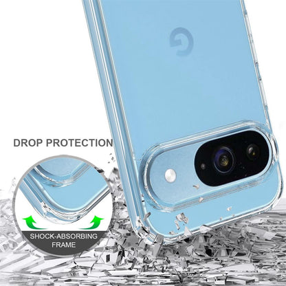 Hülle für Google Pixel 9 Handyhülle Case Hybrid Silikon Bumper Cover Klar