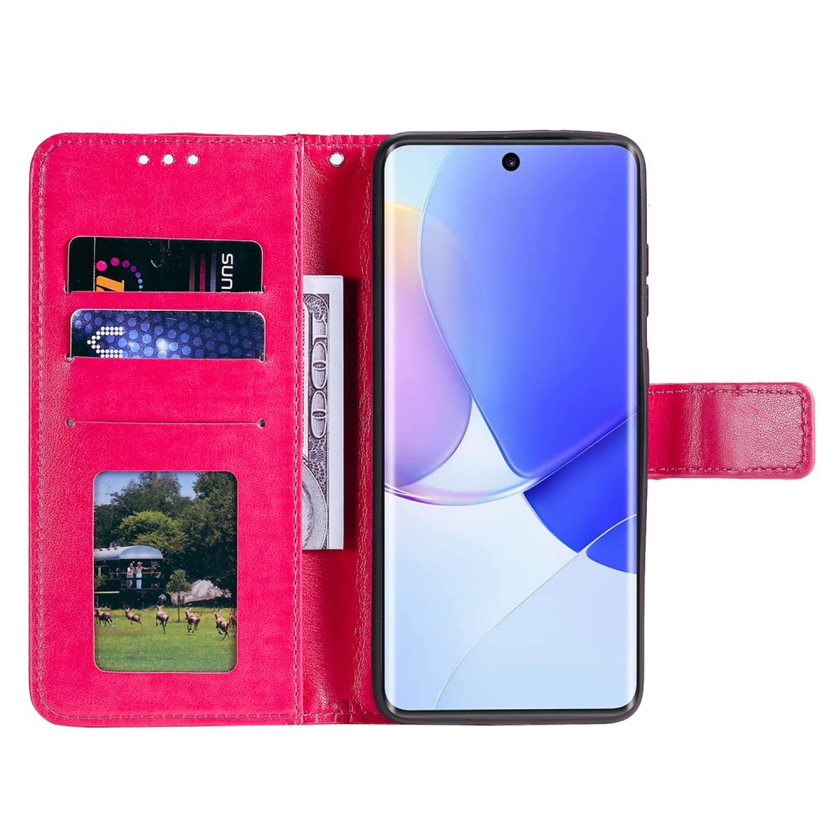 Hülle für Huawei Nova 9 / Honor 50 Handyhülle Flip Case Cover Etui Mandala Pink