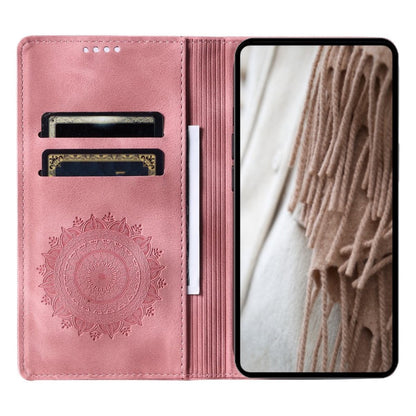 Hülle für Google Pixel 8a Handyhülle Flip Case Cover Tasche Etui Mandala Rose