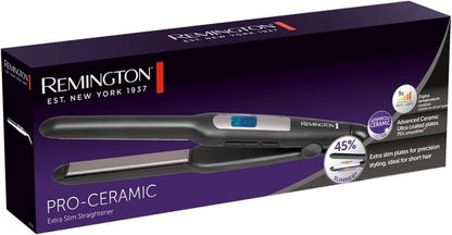 Remington Glätteisen [extra schmale Platten: für kurzes Haar, Pixies, Pony, Bart & kleine Locken] Haarglätter (Ultra-Pro-Keramikbeschichtung, LCD-Display,150-230°C)