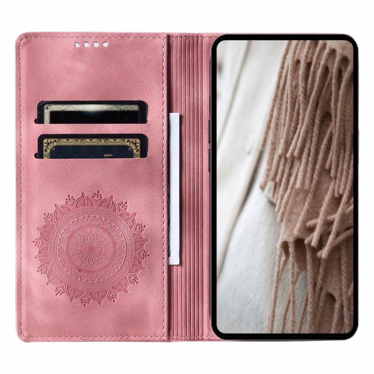 Hülle für Samsung Galaxy S24 FE Handyhülle Flip Case Cover Tasche Mandala Rose