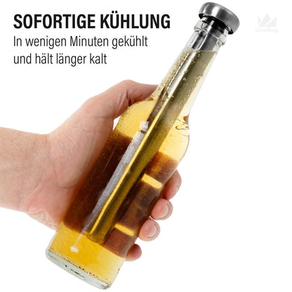 Bierkühler 2 x Edelstahl Bierkühlstab Flaschenkühler Bier Flaschen Kühlstab Beer