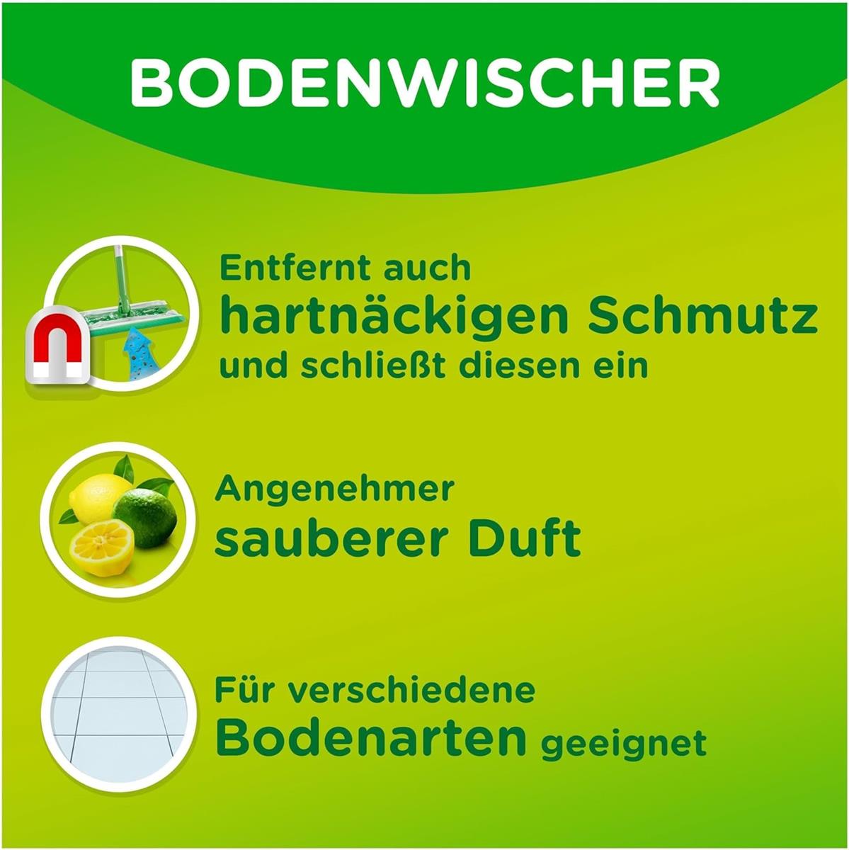 Swiffer Bodenwischer Feuchte Bodentücher Nachfüllpack Zitrone Duft 20x