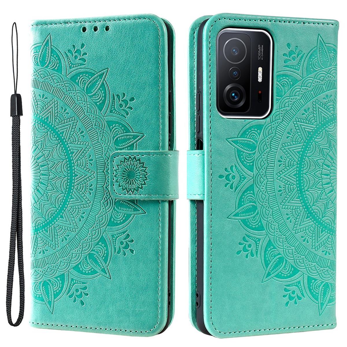 Hülle für Xiaomi 11T/11T Pro Handyhülle Flip Case Cover Schutzhülle Mandala Grün