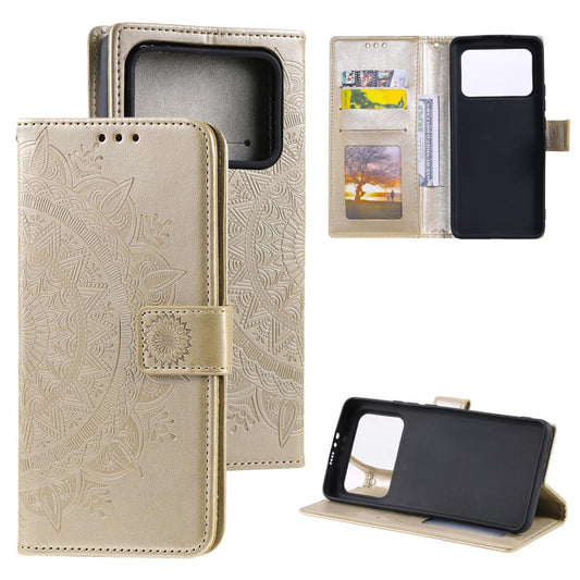 Hülle für Xiaomi Mi 11 Ultra Handyhülle Flip Case Cover Schutzhülle Mandala Gold