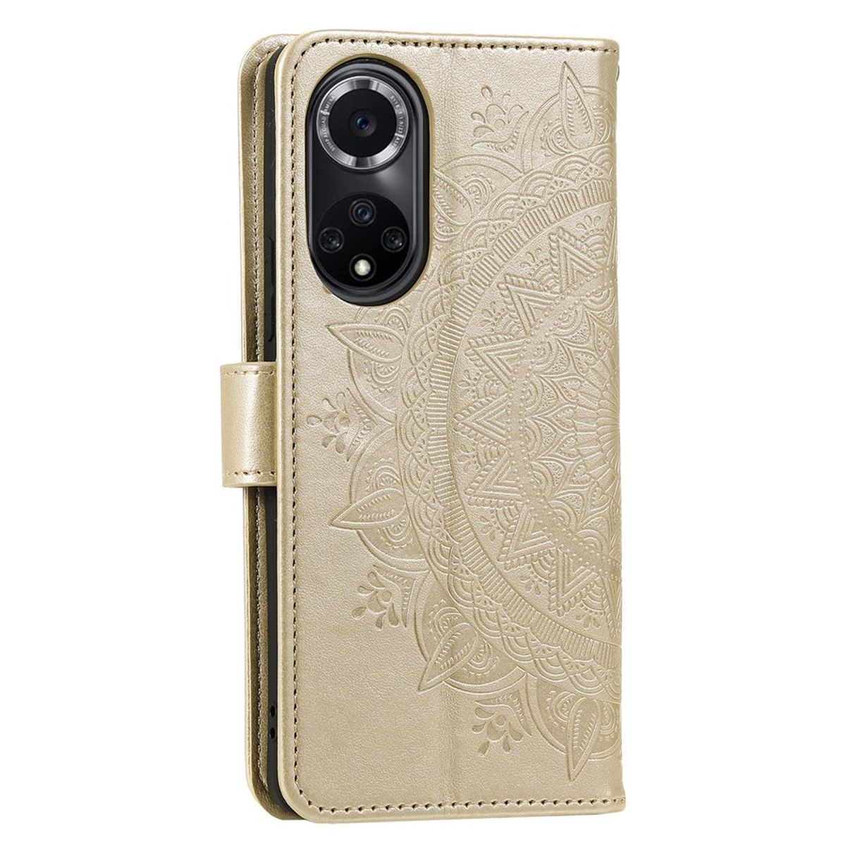 Hülle für Huawei Nova 9 / Honor 50 Handyhülle Flip Case Cover Etui Mandala Gold