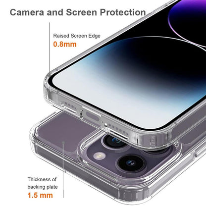 Hülle für Apple iPhone 16 Pro Max Handyhülle Case Hybrid Silikon Cover klar