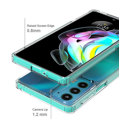 Hülle für Motorola Edge 20 Handyhülle Hybrid Silikon Case Bumper Cover Klar
