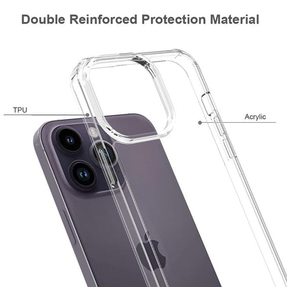 Hülle für Apple iPhone 16 Pro Max Handyhülle Case Hybrid Silikon Cover klar