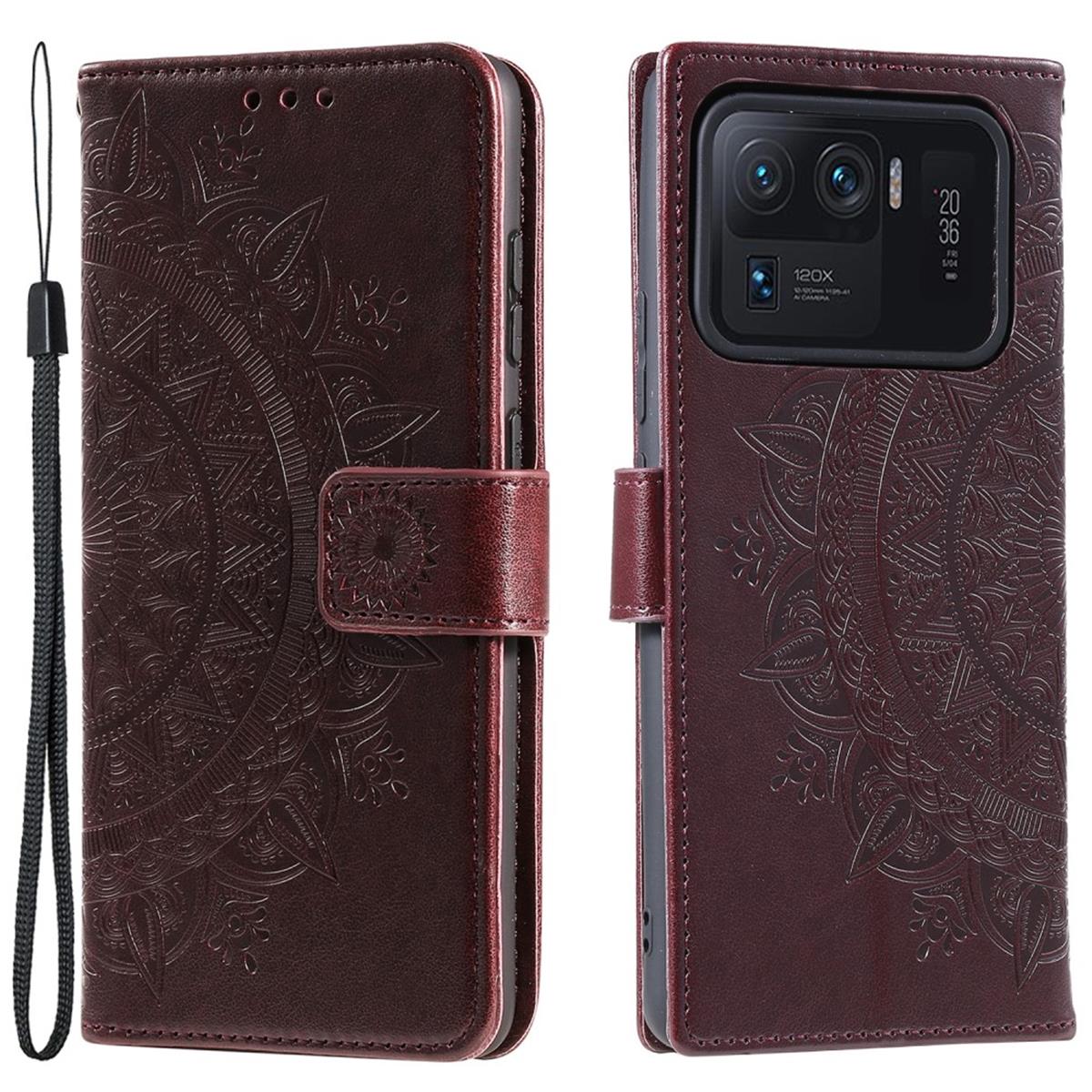 Hülle für Xiaomi Mi 11 Ultra Handy Tasche Flip Case Cover Etui Mandala Braun