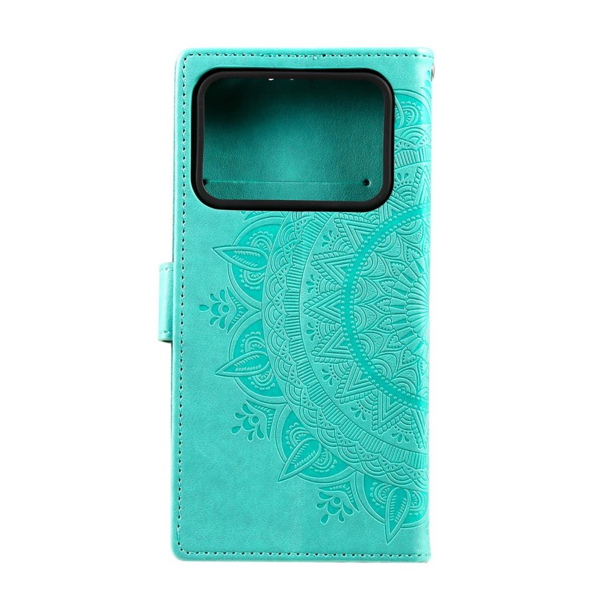 Hülle für Xiaomi Mi 11 Ultra Handyhülle Flip Case Cover Schutzhülle Mandala Grün