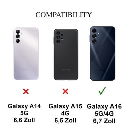 Hülle für Samsung Galaxy A16 5G Handyhülle Flip Case Cover Tasche Mandala Grau