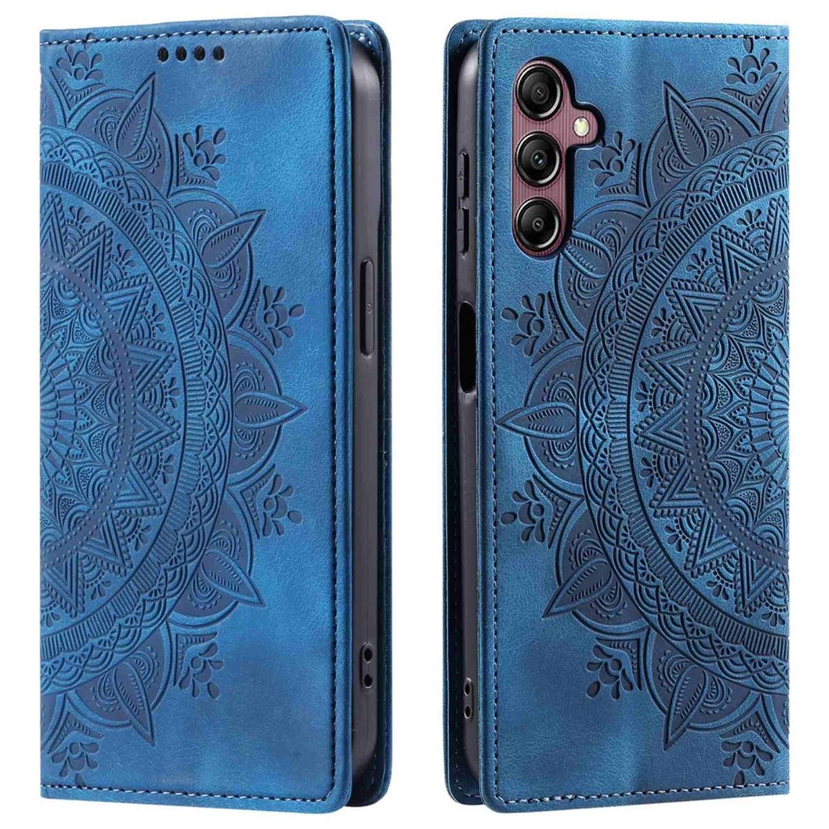 Hülle für Samsung Galaxy S24 FE Handyhülle Flip Case Cover Tasche Mandala Blau