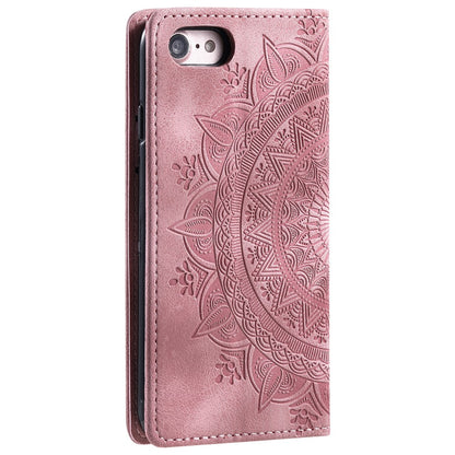 Hülle für Apple iPhone 16e Handyhülle Flip Case Cover Tasche Etui Mandala Rose