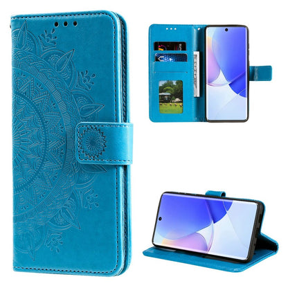 Hülle für Huawei Nova 9 / Honor 50 Handyhülle Flip Case Cover Etui Mandala Blau